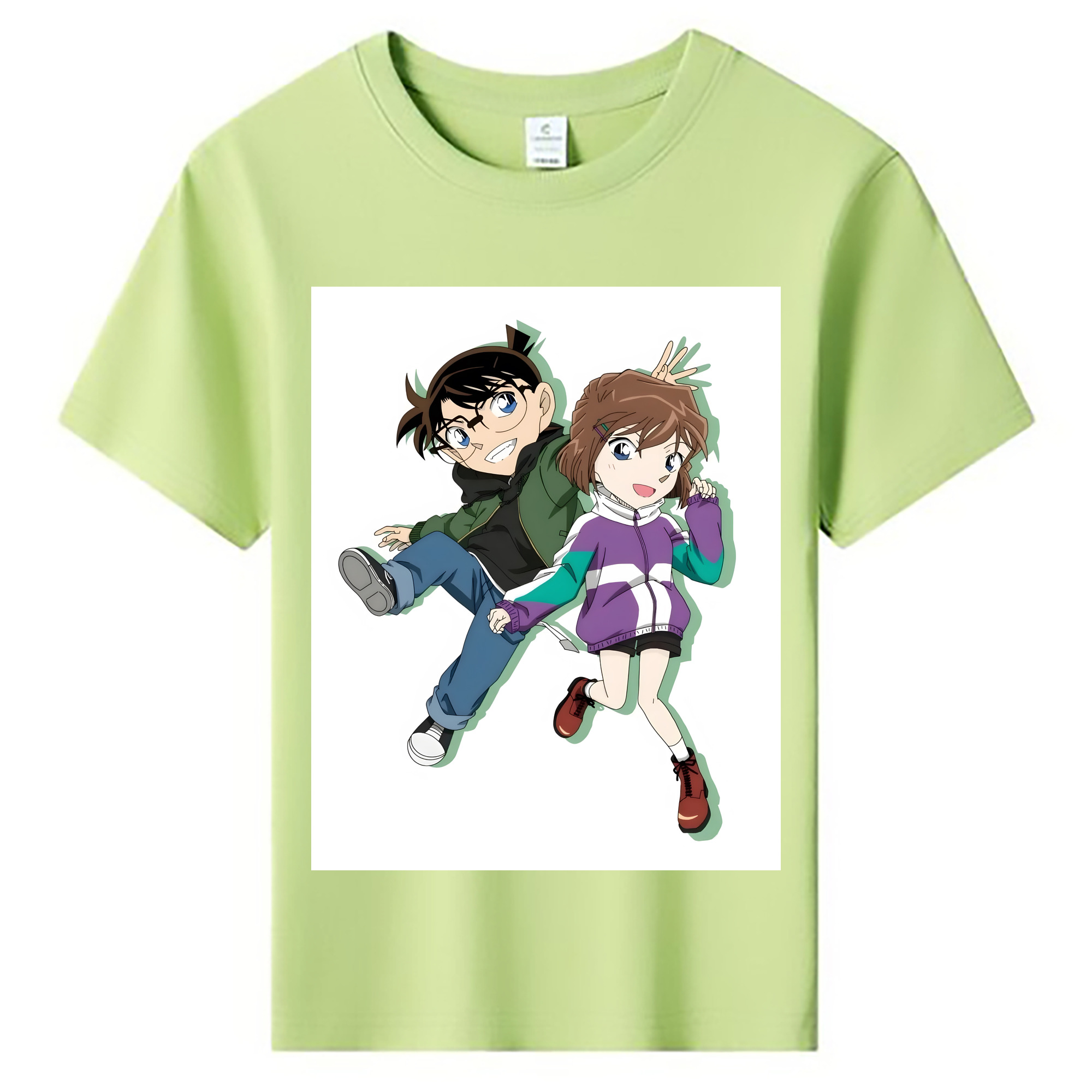 （画像用） 名探偵コナン 灰原 哀 はいばら あい Detective Conan Anita Hailey、Vi Graythorn Haibara Ai 綿100％キッズTシャツ（フロントプリント）